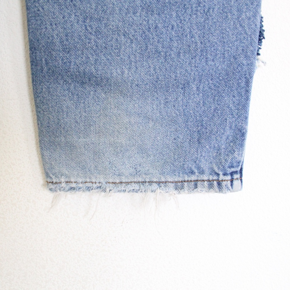 RE-Worked VTG 550 sz 28 crop Patchwork Levi's Reworked Upcycled textural patches - Picture 5 of 9